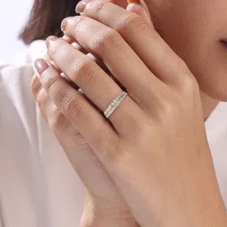 Mia by Tanishq 14KT Gold 0.372CT Finger Ring Diamond-1.88g image 4