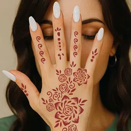 VOORKOMS Combo Mehndi Stencil Sticker With Detailed Artwork For Every Festive Moment image 5