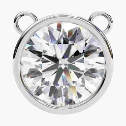 VALANOVA 925 Sterling Silver White Gold Plated 0.75 Cts Diamond Studded Chain- 2.05 gm image 4