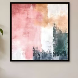 Myntra Elegant Homes Pink & Black Single Piece Canvas Abstract Wall Paintings-picture-34