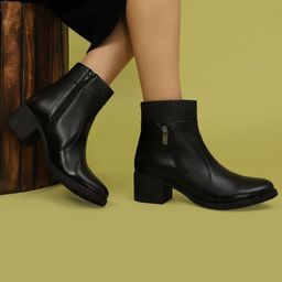 yoho Women Slip-On Mid-Top Block-Heeled Winter Boots-picture-35