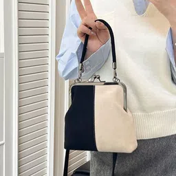 StyleCast x Revolte Women Colourblocked PU Structured One Handle Shoulder Bag image 4