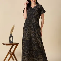 NIGHTSPREE Printed Maxi Nightdress-picture-15