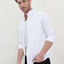 Styli Button-Down Collar Roll-Up Sleeves Cotton Regular Fit Casual Shirt image 4