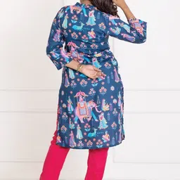 Putchi Women Ethnic Motifs Printed Regular Pure Cotton Kurta with Trousers image 2
