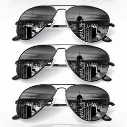 Arzonai Unisex Aviator Sunglasses with UV Protected LensCOMBO-2865-picture-28
