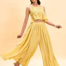 Marigold Lane Round Neck Top With Palazzos Co-Ords Set image 5