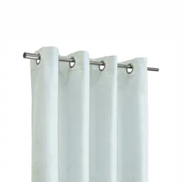 Steve & Anderson Ozzon Grey And White 2 Pieces Floral Printed Long Door Curtains (9Feet) image 3