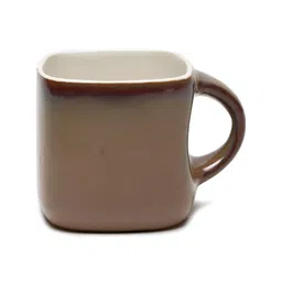 Myntra Elegant Homes Brown & White Solid Ceramic Glossy Cups Set of Cups and Mugs image 3