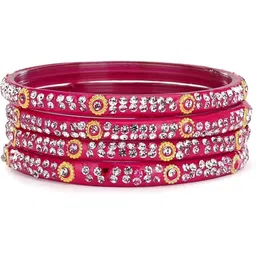 1ST TIME Pack Of 24 Stone Studded Bangles image 3