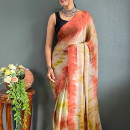 HERE&NOW Poly Georgette Saree-picture-22