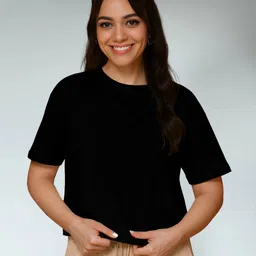 FBAR Women Pack of 2 Solid Pure Cotton Oversized T-shirts image 4