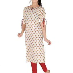 IRK Fashion Floral Printed Round Neck Straight Kurta image 3