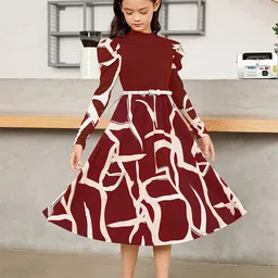 OMPAX Print A-Line Midi Dress image 2