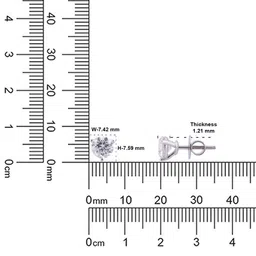 Crash.Club By CKC 18Kt White Gold Stud Earrings With 2.08 Carat Lab Grown Diamond - 2.48 g image 5