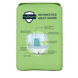 Myguard Set Of 6 Advance Eco Adult Diaper- 10- Pcs Each- XXL image 2