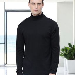 Kryptic Men Solid High Neck Pure Cotton T-shirt-picture-48