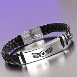 M Men Style Men Leather Wraparound Bracelet-image-91