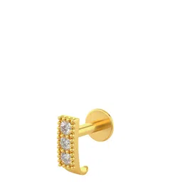 Joyalukkas Shiny Tri-Stud Iconic Gold Nose-pin - 0.39 gms image 4