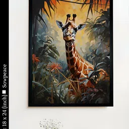 SOWPEACE Green & Yellow 1 Piece Canvas Birds and Animals Wall Paintings-picture-28