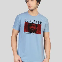 Greylongg Men Graphic Printed Round Neck Cotton T-shirt-image-89