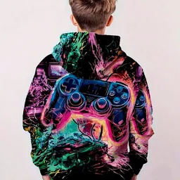 BAESD Boys Printed Hooded Sweatshirt image 2