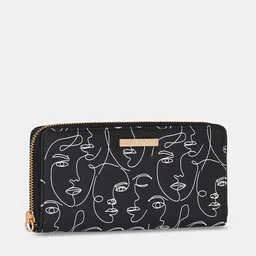 Forever Glam by Pantaloons Women Abstract Printed Leather Zip Around Wallet image 3