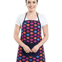 Aura Blue Printed Waterproof Apron With Front Pocket-picture-20