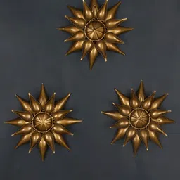 Exotic India Matte Finish 3-Pcs Wall Hanging - 8 In image 3