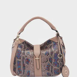 Caprese Animal Printed PU Structured Hobo Bag with Tasselled-picture-24