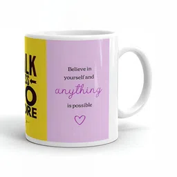 Mr UVD White & Pink Typography Printed Ceramic Glossy Mug 350 ml image 2