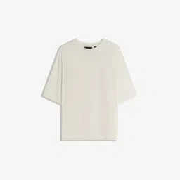 Bershka Round Neck Short Sleeves Oversized Cotton T-shirt-picture-20