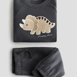 H&M 2-Piece Teddy-Detail Sweatshirt Set image 2