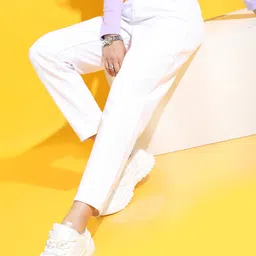 tokyo talkies Women Regular Mid Rise White Jeans-picture-13