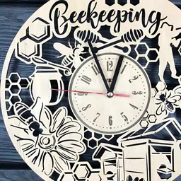 QEZNEF Beige Solid Traditional Wall Clock-picture-18