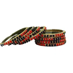 Raj world Multi Glass Artificial Stones Bangle image 3