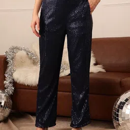 BAESD Women Embellished  Mid-Rise Non Iron Trousers-picture-30