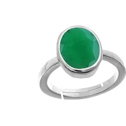 Sidharth Gems 11.25 Ratti 10.00 KT Brazilian Emerald Panna Brass Finger Ring-picture-38