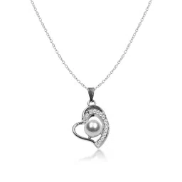 Utkarsh Silver-Plated Heart Shaped Pendants with Chains-picture-39