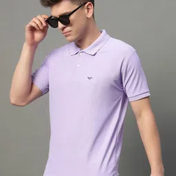 XYRIS Men Polo Collar Raw Edge T-shirt-picture-20