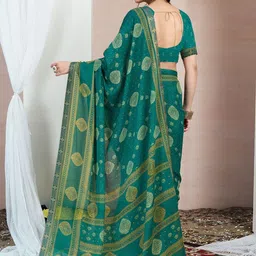 HERE&NOW Ethnic Motifs Poly Chiffon Saree image 2