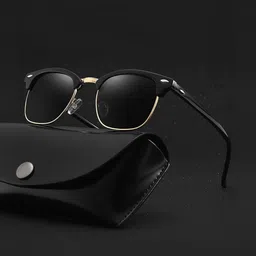 Being Better Unisex Black Lens & Black Rectangle Sunglasses with-picture-29