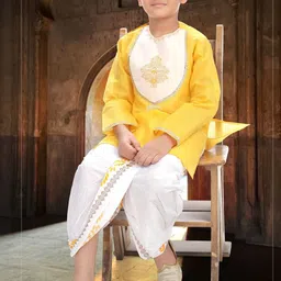 Smuktar garments Boys Ethnic Motifs Printed Kurta With Dhoti Pant-picture-32