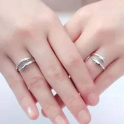 Crazy Fashion Women Hug Silver-Plated Finger Ring-image-2