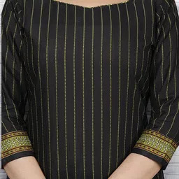 Jevi Prints Women Ethnic Motifs Printed Regular Pure Cotton Kurta with Patiala & With Dupatta image 2