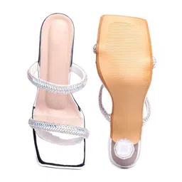 BAESD Embellished Party Stiletto Mules image 4