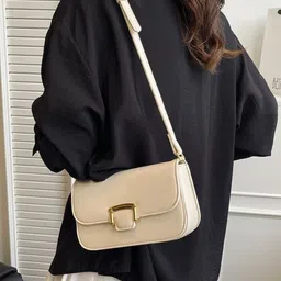 KPOP Women Solid Structured Casual Sling Bag image 3