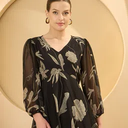 Antheaa Floral Print Chiffon Empire Top-picture-56
