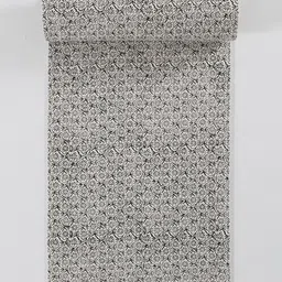 Myntra Elegant Homes Charcoal Grey & Cream-Colored Floral Printed Pure Cotton Table Runner image 2