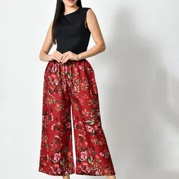 BAESD Women Floral Printed Palazzos-image-74